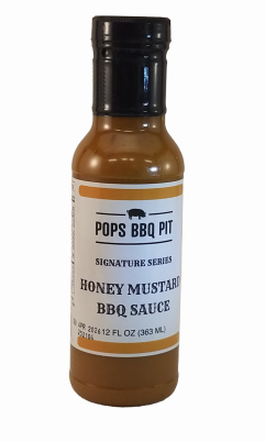 Pops BBQ Pit Signature Honey Mustard BBQ Sauce 12 oz.