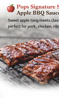 Pops BBQ Pit Signature Apple BBQ Sauce 12 oz.