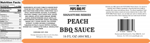 Peach BBQ Sauce Label