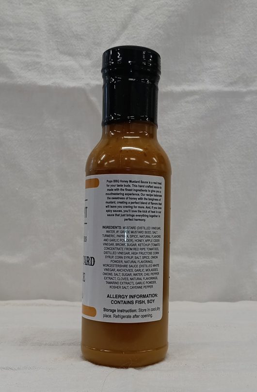 Pops BBQ Pit Signature Honey Mustard BBQ Sauce 12 oz. - Image 4