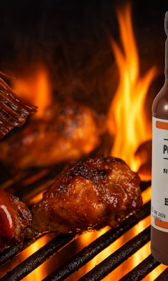 Pops BBQ Pit Signature Peach BBQ Sauce 12 oz.