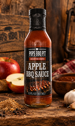 Pops BBQ Pit Signature Apple BBQ Sauce 12 oz.